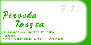 piroska koszta business card